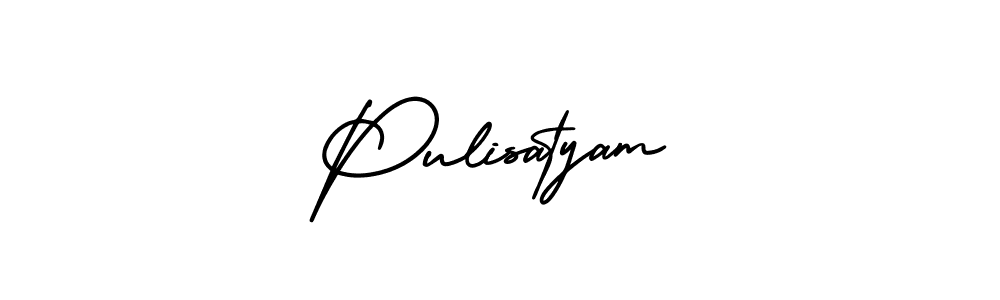 How to make Pulisatyam signature? AmerikaSignatureDemo-Regular is a professional autograph style. Create handwritten signature for Pulisatyam name. Pulisatyam signature style 3 images and pictures png
