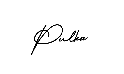 Design your own signature with our free online signature maker. With this signature software, you can create a handwritten (AmerikaSignatureDemo-Regular) signature for name Pulka. Pulka signature style 3 images and pictures png