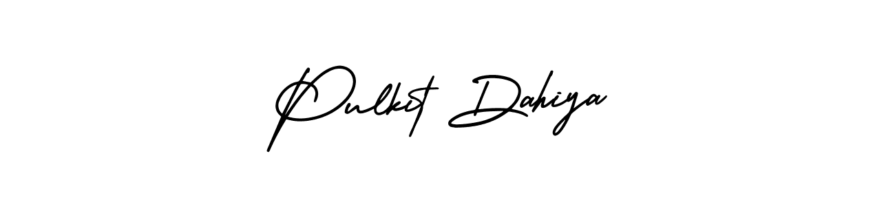 Make a beautiful signature design for name Pulkit Dahiya. With this signature (AmerikaSignatureDemo-Regular) style, you can create a handwritten signature for free. Pulkit Dahiya signature style 3 images and pictures png