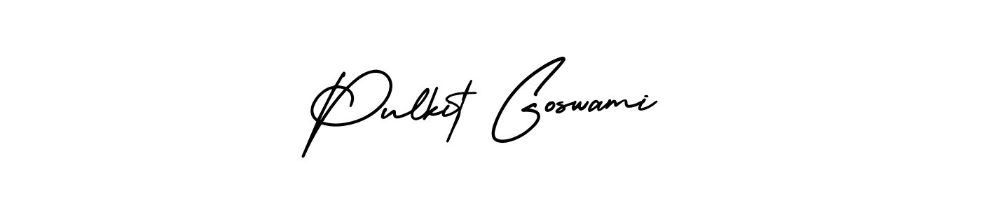 Make a beautiful signature design for name Pulkit Goswami. Use this online signature maker to create a handwritten signature for free. Pulkit Goswami signature style 3 images and pictures png