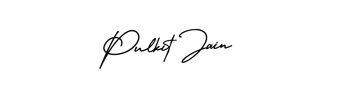 AmerikaSignatureDemo-Regular is a professional signature style that is perfect for those who want to add a touch of class to their signature. It is also a great choice for those who want to make their signature more unique. Get Pulkit Jain name to fancy signature for free. Pulkit Jain signature style 3 images and pictures png