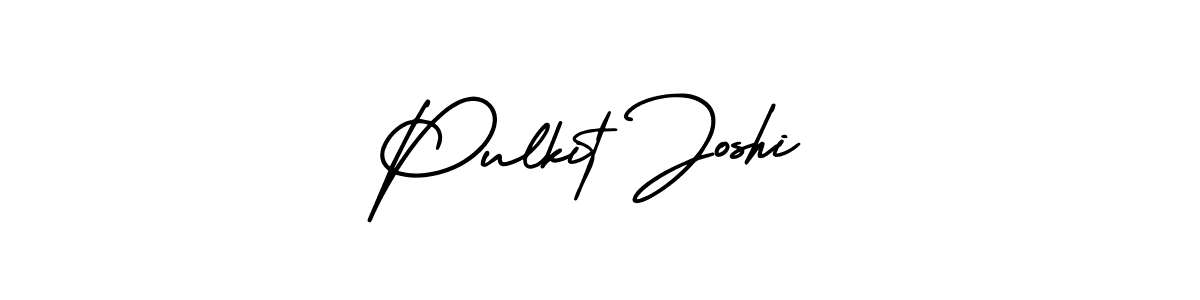 Make a beautiful signature design for name Pulkit Joshi. With this signature (AmerikaSignatureDemo-Regular) style, you can create a handwritten signature for free. Pulkit Joshi signature style 3 images and pictures png