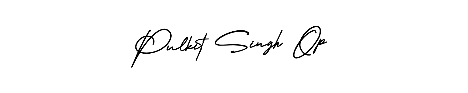 Create a beautiful signature design for name Pulkit Singh Op. With this signature (AmerikaSignatureDemo-Regular) fonts, you can make a handwritten signature for free. Pulkit Singh Op signature style 3 images and pictures png