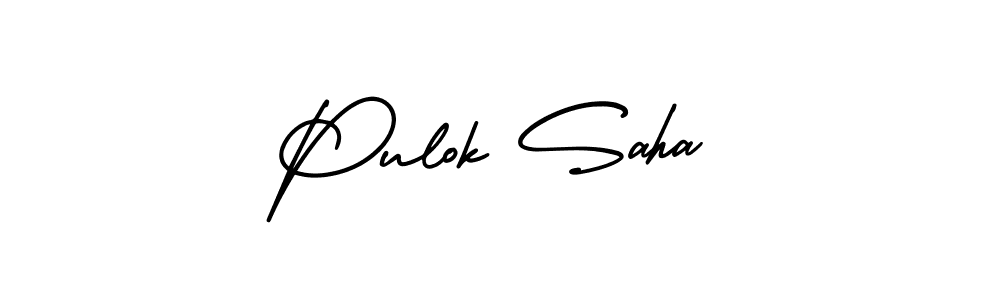 Create a beautiful signature design for name Pulok Saha. With this signature (AmerikaSignatureDemo-Regular) fonts, you can make a handwritten signature for free. Pulok Saha signature style 3 images and pictures png