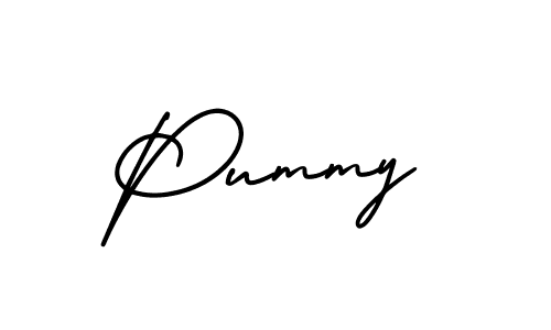 AmerikaSignatureDemo-Regular is a professional signature style that is perfect for those who want to add a touch of class to their signature. It is also a great choice for those who want to make their signature more unique. Get Pummy name to fancy signature for free. Pummy signature style 3 images and pictures png