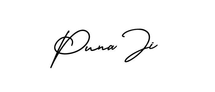 Best and Professional Signature Style for Puna Ji. AmerikaSignatureDemo-Regular Best Signature Style Collection. Puna Ji signature style 3 images and pictures png