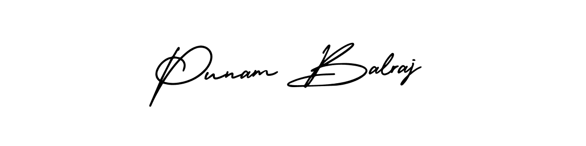 Punam Balraj stylish signature style. Best Handwritten Sign (AmerikaSignatureDemo-Regular) for my name. Handwritten Signature Collection Ideas for my name Punam Balraj. Punam Balraj signature style 3 images and pictures png