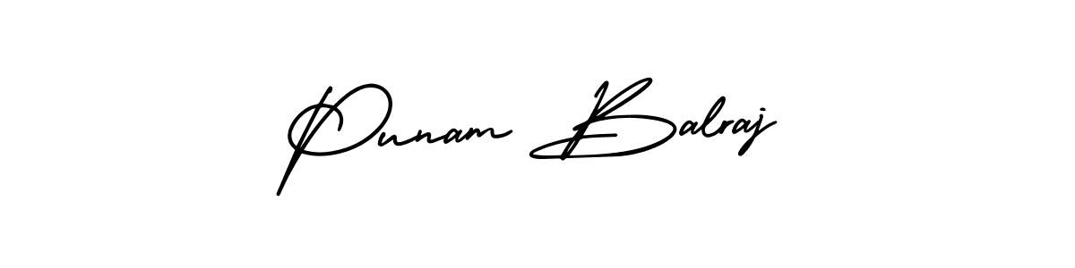 Punam Balraj stylish signature style. Best Handwritten Sign (AmerikaSignatureDemo-Regular) for my name. Handwritten Signature Collection Ideas for my name Punam Balraj. Punam Balraj signature style 3 images and pictures png