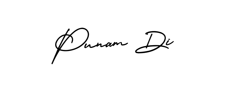 How to make Punam Di signature? AmerikaSignatureDemo-Regular is a professional autograph style. Create handwritten signature for Punam Di name. Punam Di signature style 3 images and pictures png