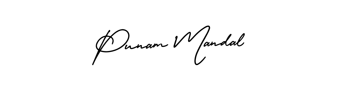 Use a signature maker to create a handwritten signature online. With this signature software, you can design (AmerikaSignatureDemo-Regular) your own signature for name Punam Mandal. Punam Mandal signature style 3 images and pictures png