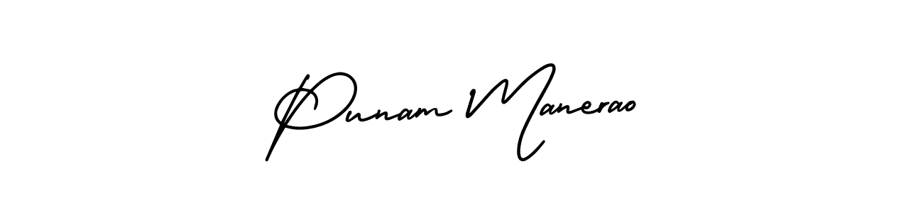 Make a short Punam Manerao signature style. Manage your documents anywhere anytime using AmerikaSignatureDemo-Regular. Create and add eSignatures, submit forms, share and send files easily. Punam Manerao signature style 3 images and pictures png