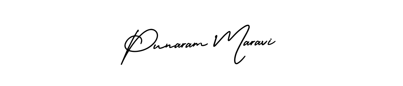 Make a short Punaram Maravi signature style. Manage your documents anywhere anytime using AmerikaSignatureDemo-Regular. Create and add eSignatures, submit forms, share and send files easily. Punaram Maravi signature style 3 images and pictures png