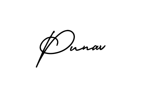 Also You can easily find your signature by using the search form. We will create Punav name handwritten signature images for you free of cost using AmerikaSignatureDemo-Regular sign style. Punav signature style 3 images and pictures png