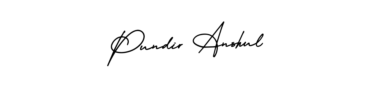 Pundir Anshul stylish signature style. Best Handwritten Sign (AmerikaSignatureDemo-Regular) for my name. Handwritten Signature Collection Ideas for my name Pundir Anshul. Pundir Anshul signature style 3 images and pictures png