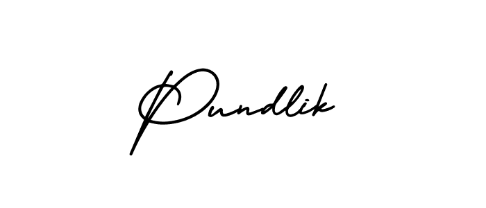 Design your own signature with our free online signature maker. With this signature software, you can create a handwritten (AmerikaSignatureDemo-Regular) signature for name Pundlik. Pundlik signature style 3 images and pictures png