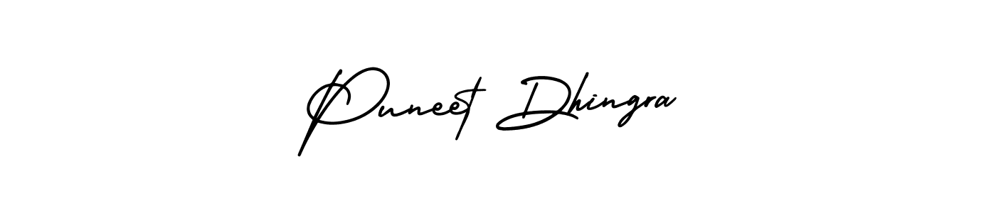 How to make Puneet Dhingra name signature. Use AmerikaSignatureDemo-Regular style for creating short signs online. This is the latest handwritten sign. Puneet Dhingra signature style 3 images and pictures png