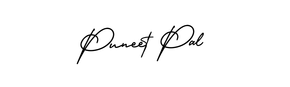 You should practise on your own different ways (AmerikaSignatureDemo-Regular) to write your name (Puneet Pal) in signature. don't let someone else do it for you. Puneet Pal signature style 3 images and pictures png