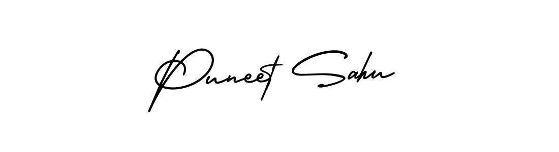 Make a short Puneet Sahu signature style. Manage your documents anywhere anytime using AmerikaSignatureDemo-Regular. Create and add eSignatures, submit forms, share and send files easily. Puneet Sahu signature style 3 images and pictures png