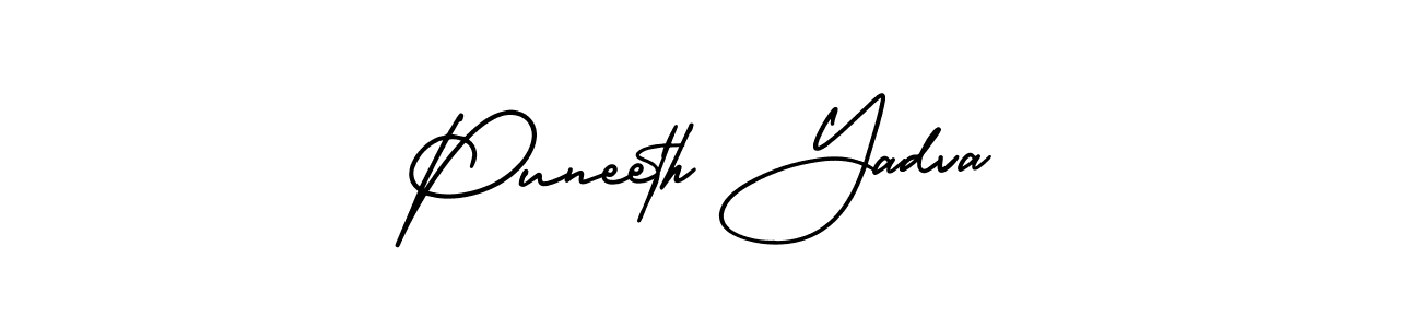 Also You can easily find your signature by using the search form. We will create Puneeth Yadva name handwritten signature images for you free of cost using AmerikaSignatureDemo-Regular sign style. Puneeth Yadva signature style 3 images and pictures png