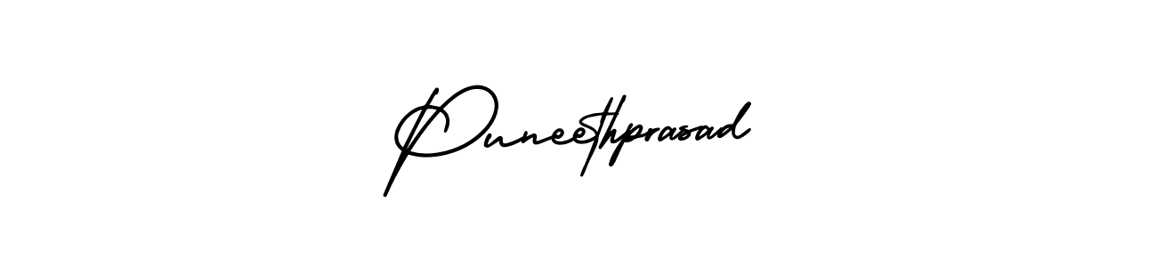 Create a beautiful signature design for name Puneethprasad. With this signature (AmerikaSignatureDemo-Regular) fonts, you can make a handwritten signature for free. Puneethprasad signature style 3 images and pictures png
