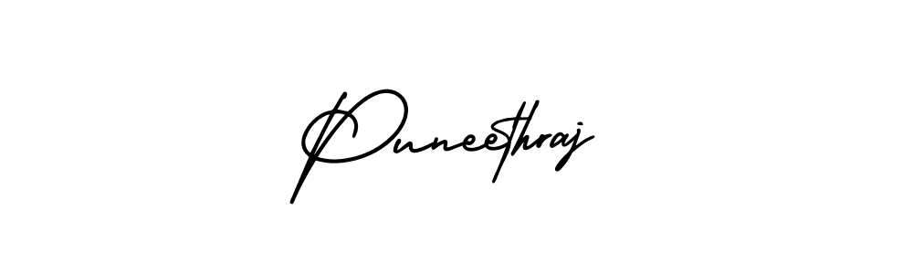 Puneethraj stylish signature style. Best Handwritten Sign (AmerikaSignatureDemo-Regular) for my name. Handwritten Signature Collection Ideas for my name Puneethraj. Puneethraj signature style 3 images and pictures png