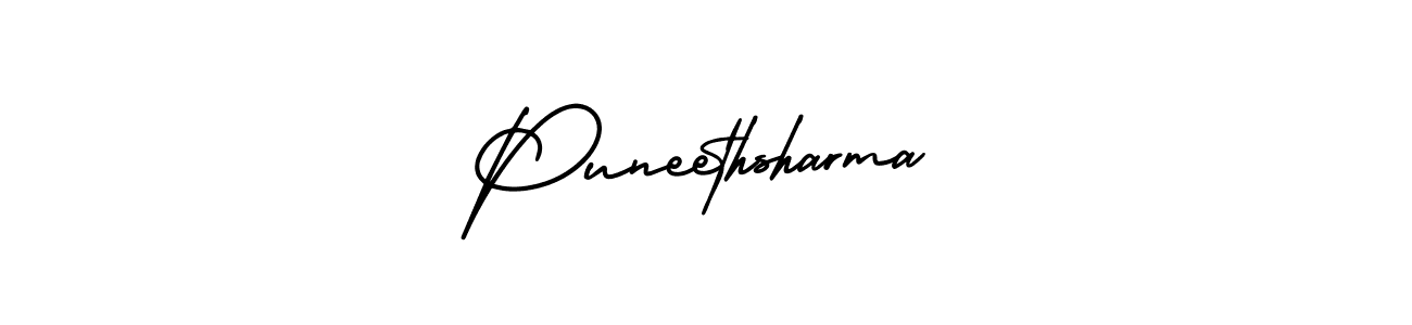 How to Draw Puneethsharma signature style? AmerikaSignatureDemo-Regular is a latest design signature styles for name Puneethsharma. Puneethsharma signature style 3 images and pictures png
