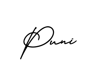 Also we have Puni name is the best signature style. Create professional handwritten signature collection using AmerikaSignatureDemo-Regular autograph style. Puni signature style 3 images and pictures png