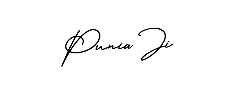 if you are searching for the best signature style for your name Punia Ji. so please give up your signature search. here we have designed multiple signature styles  using AmerikaSignatureDemo-Regular. Punia Ji signature style 3 images and pictures png