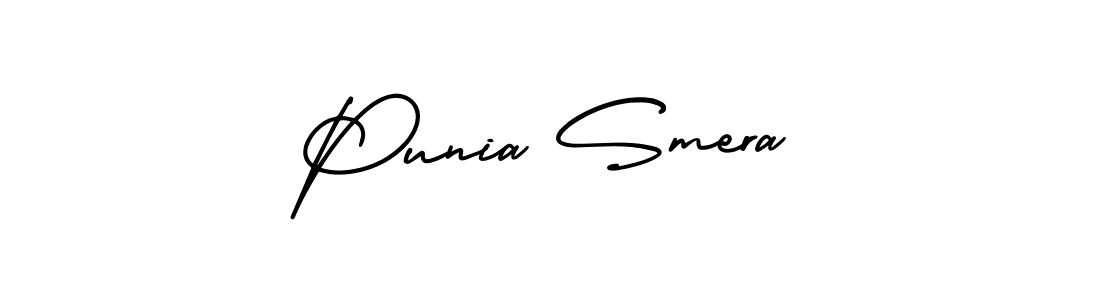 Use a signature maker to create a handwritten signature online. With this signature software, you can design (AmerikaSignatureDemo-Regular) your own signature for name Punia Smera. Punia Smera signature style 3 images and pictures png
