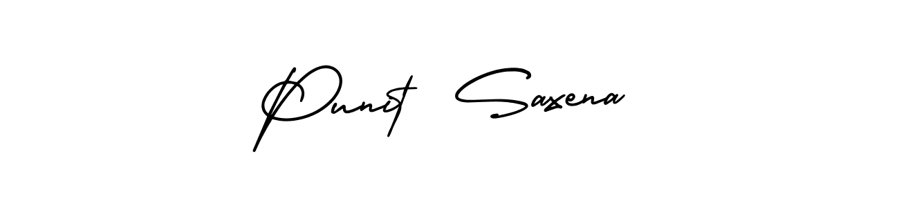 Design your own signature with our free online signature maker. With this signature software, you can create a handwritten (AmerikaSignatureDemo-Regular) signature for name Punit  Saxena. Punit  Saxena signature style 3 images and pictures png