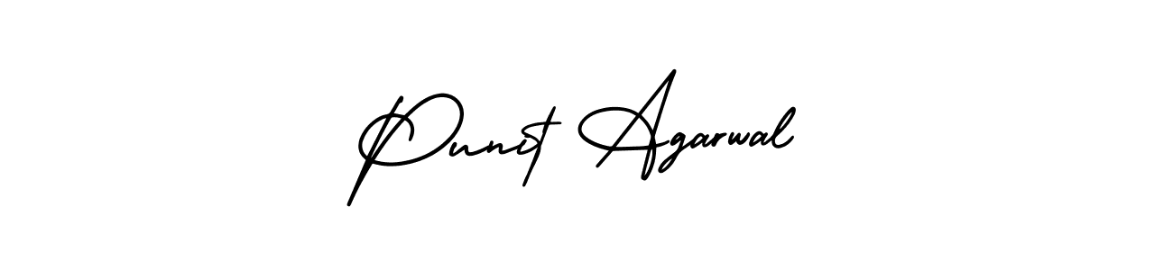 Create a beautiful signature design for name Punit Agarwal. With this signature (AmerikaSignatureDemo-Regular) fonts, you can make a handwritten signature for free. Punit Agarwal signature style 3 images and pictures png