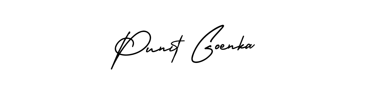 It looks lik you need a new signature style for name Punit Goenka. Design unique handwritten (AmerikaSignatureDemo-Regular) signature with our free signature maker in just a few clicks. Punit Goenka signature style 3 images and pictures png