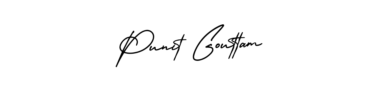 if you are searching for the best signature style for your name Punit Gouttam. so please give up your signature search. here we have designed multiple signature styles  using AmerikaSignatureDemo-Regular. Punit Gouttam signature style 3 images and pictures png