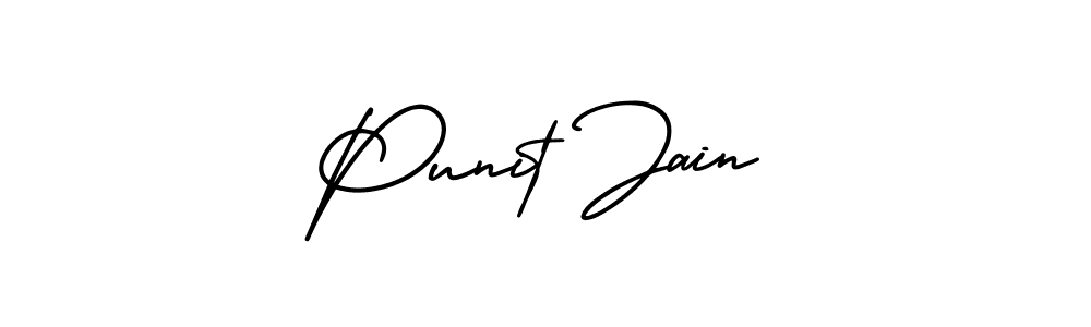 Use a signature maker to create a handwritten signature online. With this signature software, you can design (AmerikaSignatureDemo-Regular) your own signature for name Punit Jain. Punit Jain signature style 3 images and pictures png
