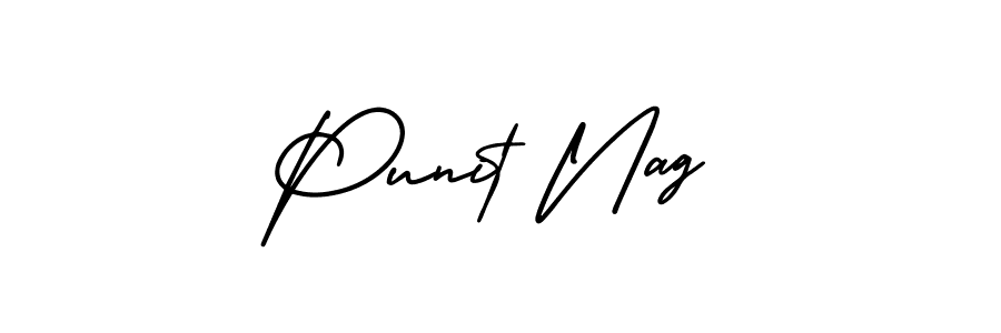 if you are searching for the best signature style for your name Punit Nag. so please give up your signature search. here we have designed multiple signature styles  using AmerikaSignatureDemo-Regular. Punit Nag signature style 3 images and pictures png