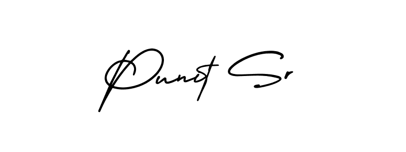 It looks lik you need a new signature style for name Punit Sr. Design unique handwritten (AmerikaSignatureDemo-Regular) signature with our free signature maker in just a few clicks. Punit Sr signature style 3 images and pictures png