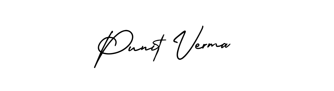 You should practise on your own different ways (AmerikaSignatureDemo-Regular) to write your name (Punit Verma) in signature. don't let someone else do it for you. Punit Verma signature style 3 images and pictures png