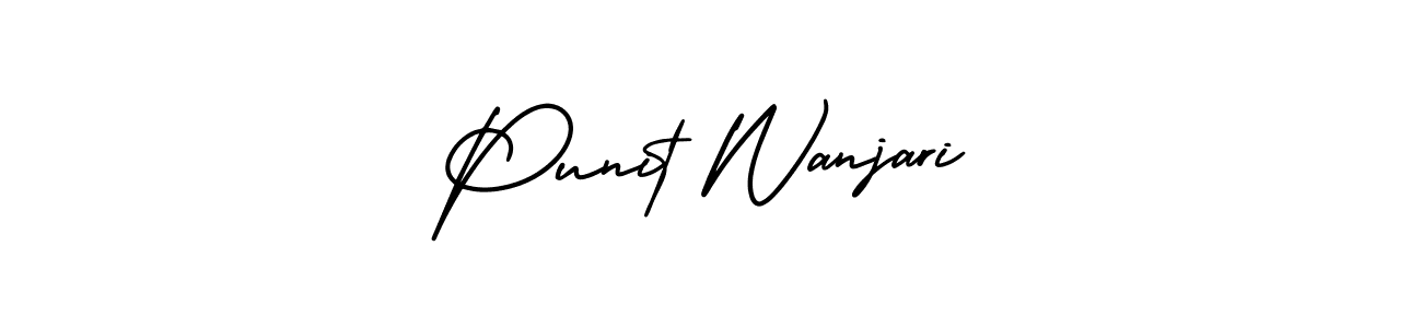 Also we have Punit Wanjari name is the best signature style. Create professional handwritten signature collection using AmerikaSignatureDemo-Regular autograph style. Punit Wanjari signature style 3 images and pictures png
