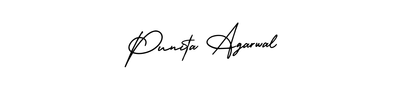 Use a signature maker to create a handwritten signature online. With this signature software, you can design (AmerikaSignatureDemo-Regular) your own signature for name Punita Agarwal. Punita Agarwal signature style 3 images and pictures png