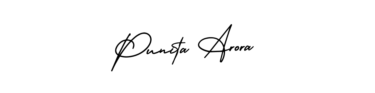 Design your own signature with our free online signature maker. With this signature software, you can create a handwritten (AmerikaSignatureDemo-Regular) signature for name Punita Arora. Punita Arora signature style 3 images and pictures png