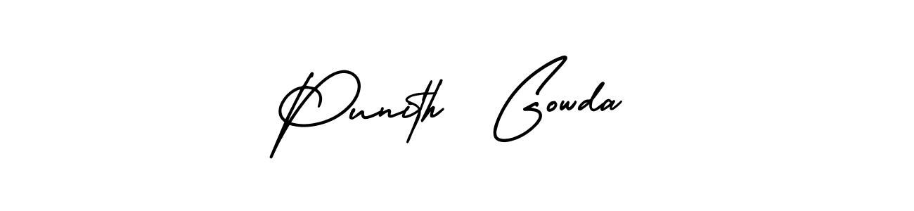 Best and Professional Signature Style for Punith  Gowda. AmerikaSignatureDemo-Regular Best Signature Style Collection. Punith  Gowda signature style 3 images and pictures png