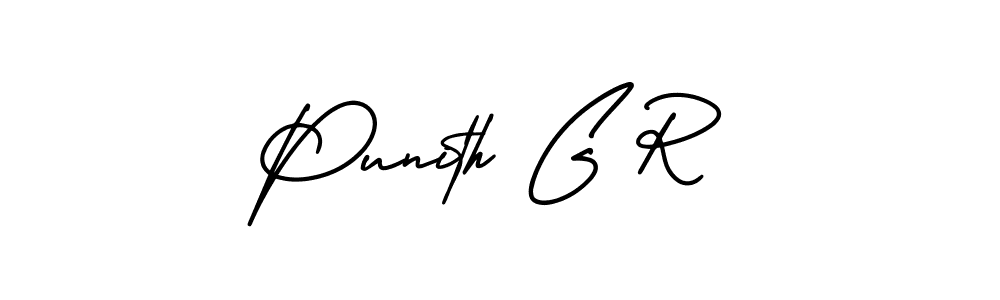 This is the best signature style for the Punith G R name. Also you like these signature font (AmerikaSignatureDemo-Regular). Mix name signature. Punith G R signature style 3 images and pictures png