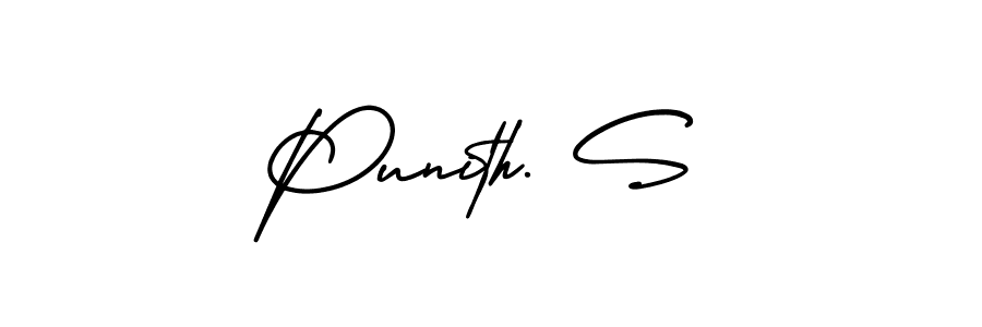 Also You can easily find your signature by using the search form. We will create Punith. S name handwritten signature images for you free of cost using AmerikaSignatureDemo-Regular sign style. Punith. S signature style 3 images and pictures png