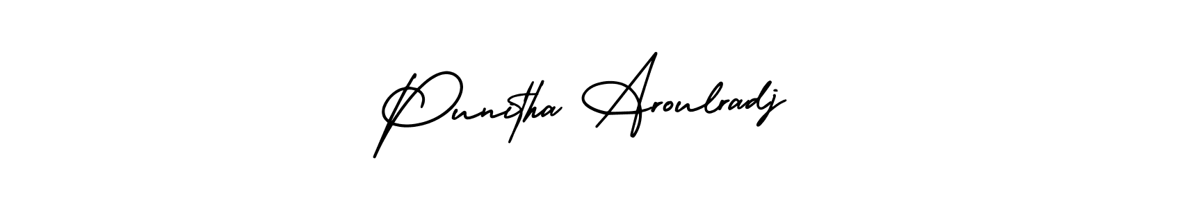 Check out images of Autograph of Punitha Aroulradj name. Actor Punitha Aroulradj Signature Style. AmerikaSignatureDemo-Regular is a professional sign style online. Punitha Aroulradj signature style 3 images and pictures png