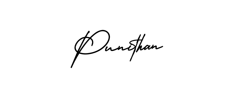 Also You can easily find your signature by using the search form. We will create Punithan name handwritten signature images for you free of cost using AmerikaSignatureDemo-Regular sign style. Punithan signature style 3 images and pictures png
