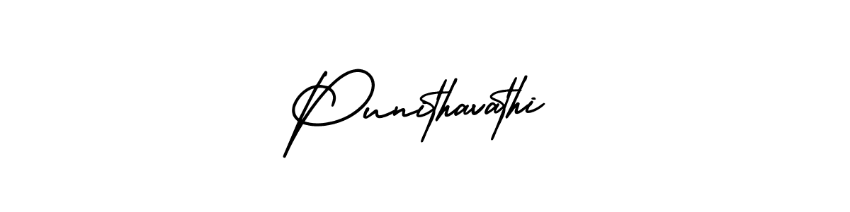 How to make Punithavathi signature? AmerikaSignatureDemo-Regular is a professional autograph style. Create handwritten signature for Punithavathi name. Punithavathi signature style 3 images and pictures png