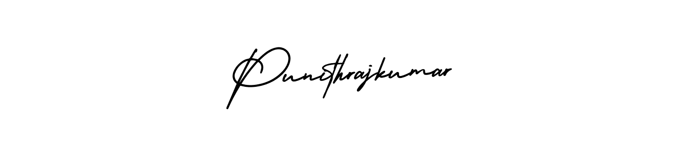 Use a signature maker to create a handwritten signature online. With this signature software, you can design (AmerikaSignatureDemo-Regular) your own signature for name Punithrajkumar. Punithrajkumar signature style 3 images and pictures png