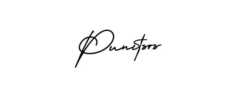 It looks lik you need a new signature style for name Punitsrs. Design unique handwritten (AmerikaSignatureDemo-Regular) signature with our free signature maker in just a few clicks. Punitsrs signature style 3 images and pictures png
