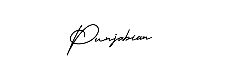 Design your own signature with our free online signature maker. With this signature software, you can create a handwritten (AmerikaSignatureDemo-Regular) signature for name Punjabian. Punjabian signature style 3 images and pictures png