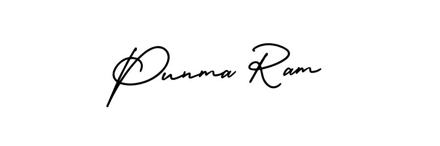 Create a beautiful signature design for name Punma Ram. With this signature (AmerikaSignatureDemo-Regular) fonts, you can make a handwritten signature for free. Punma Ram signature style 3 images and pictures png